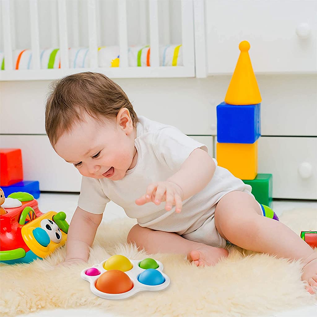 PATPAT Silicone Flipping Board for Toddler Early Educational Fidget Pop, Baby Poking Teething Gadgets for Age 6 Months and up Baby Simple Sensory Dimple (Multicolor) PATPAT Silicone Flipping Board for Toddler Early Educational Fidget Pop, Baby Poking Teething Gadgets for Age 6 Months and up Baby Simple Sensory Dimple (Multicolor)